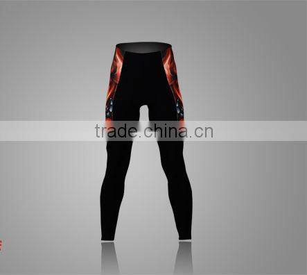 custom design black polyester sublimation cycling tights