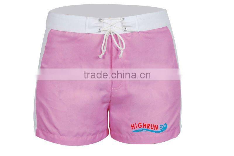 (New arrival) Mens Black Colour Polyester Beach Shorts