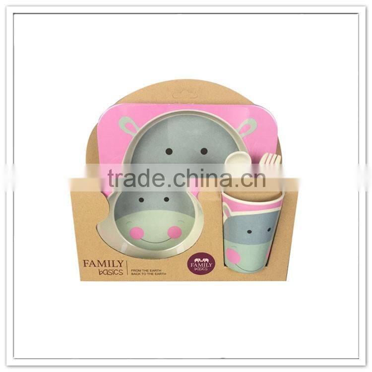 Hot selling bady safety melamine dinnerware bamboo tableware set