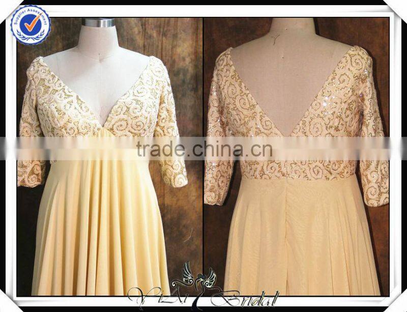 PP0163 Chiffon chinese wedding dress mother of the bride beach wedding dress with sleeves