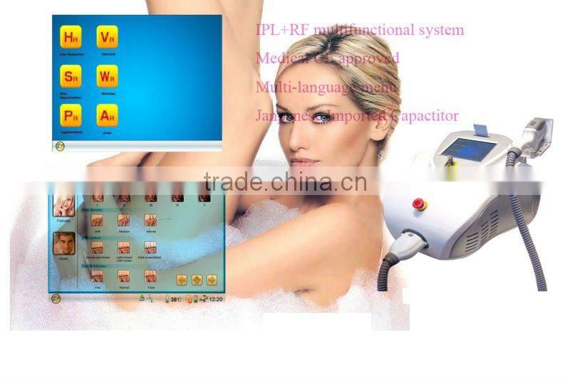 2016 kes new butterfly design IPL + RF beauty machine permanent hair removal