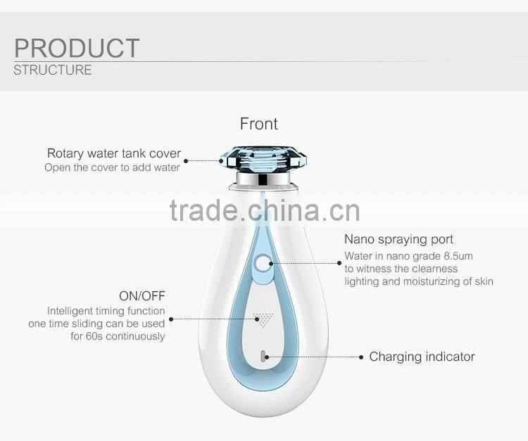 Rechargeable Mist Steamer Deeply Facial Moisturizing USB Charge ST-F806