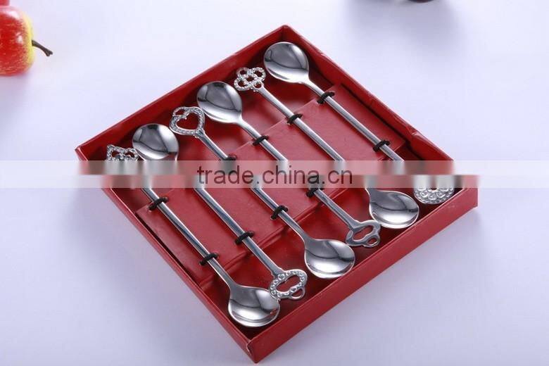 Free sample! Designed handle long elegant spoon stainless steel material