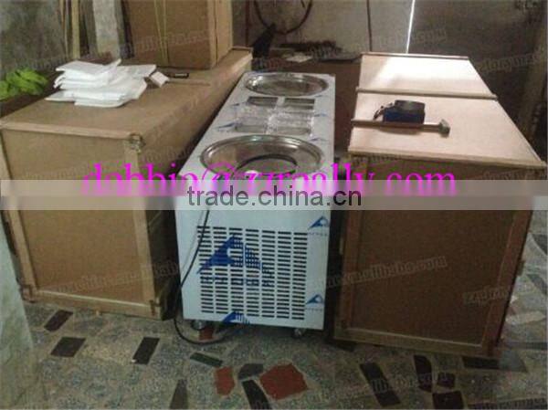 instant ice cream rolls in Thailand Rolled fry ice cream machine for sale