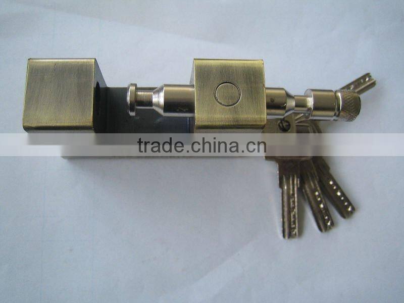 old colour heavy duty side key padlock