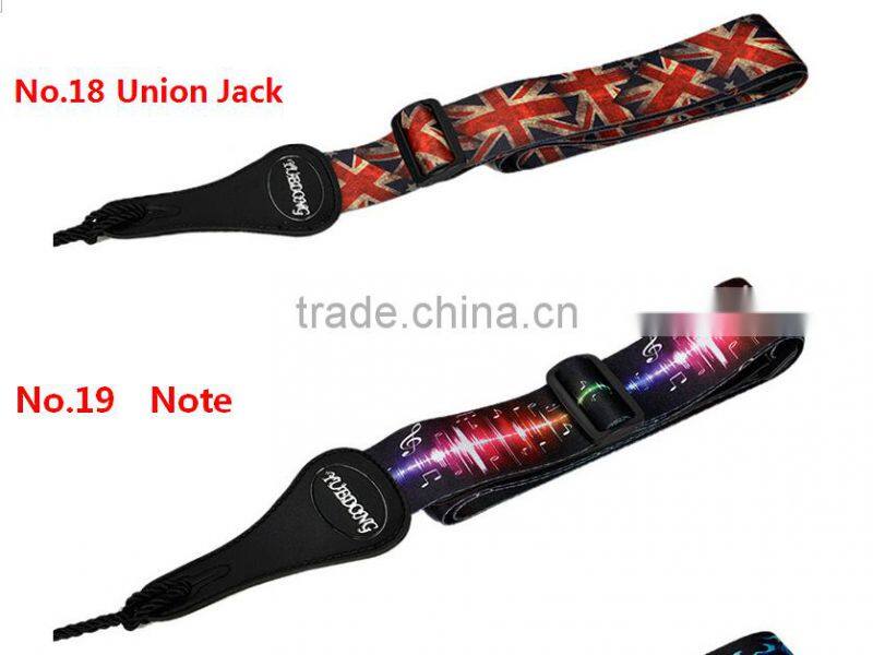 SGS 50*2mm heat transfer flame ukulel belt / guitar strap