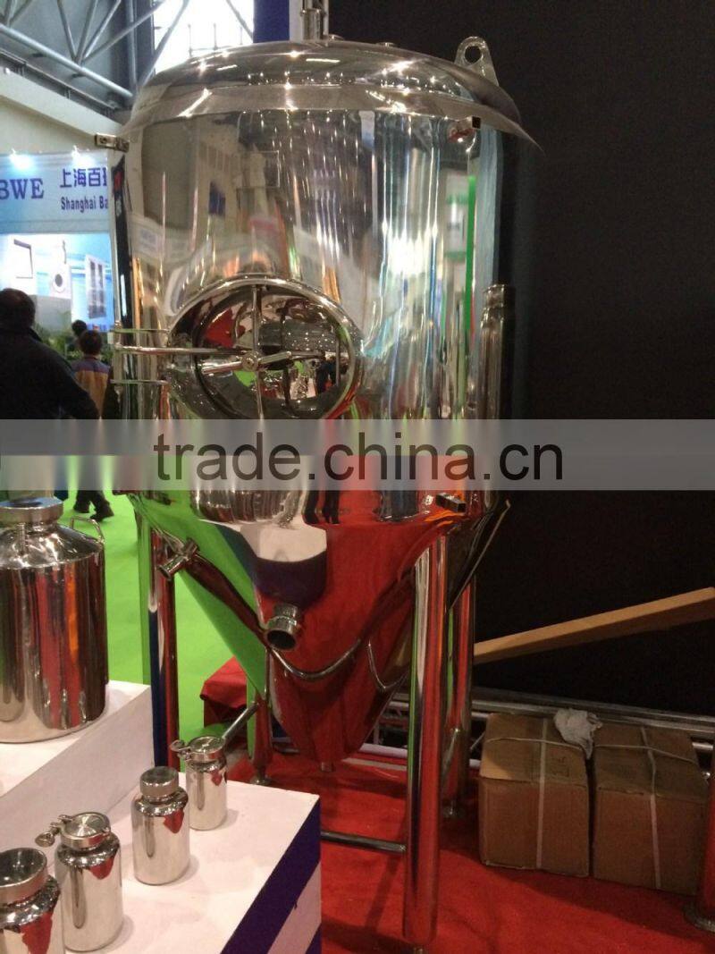 stainless steel conical fermenter/home brew conical fermenter,jacketed large beer fermenters for sale