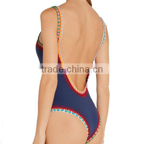 2016 xxx hot sex bikini one shoulder handmade crochet high waist bikini