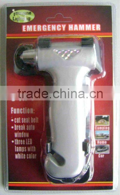 Emergency Hammer with Seat Belt Cutter