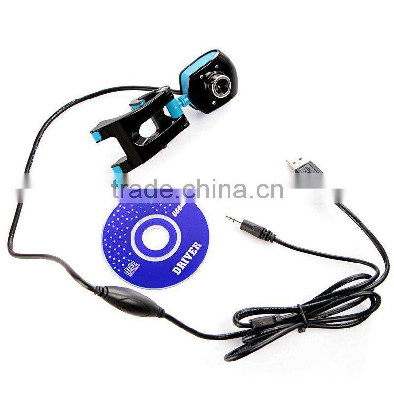 Computer PC Laptop USB 2.0 Webcam 50M 4 LED PC Camera HD Camera MIC Micphone