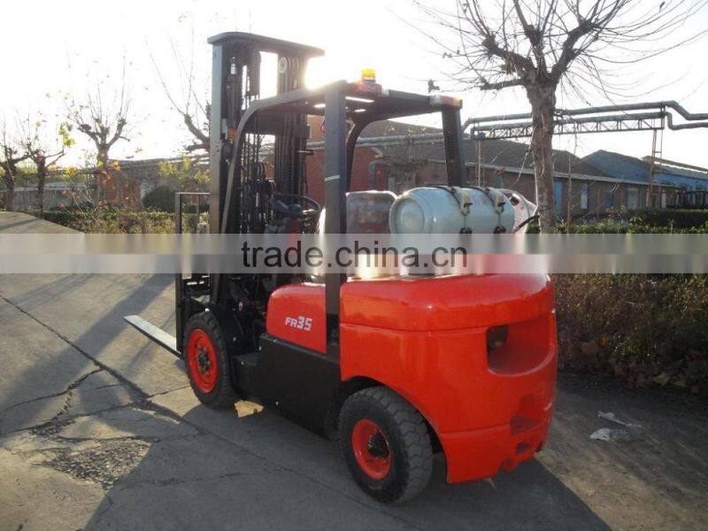 3.5Ton LPG/Gasoline Forklift Truck with Japan Nissan K25 Engine, good price