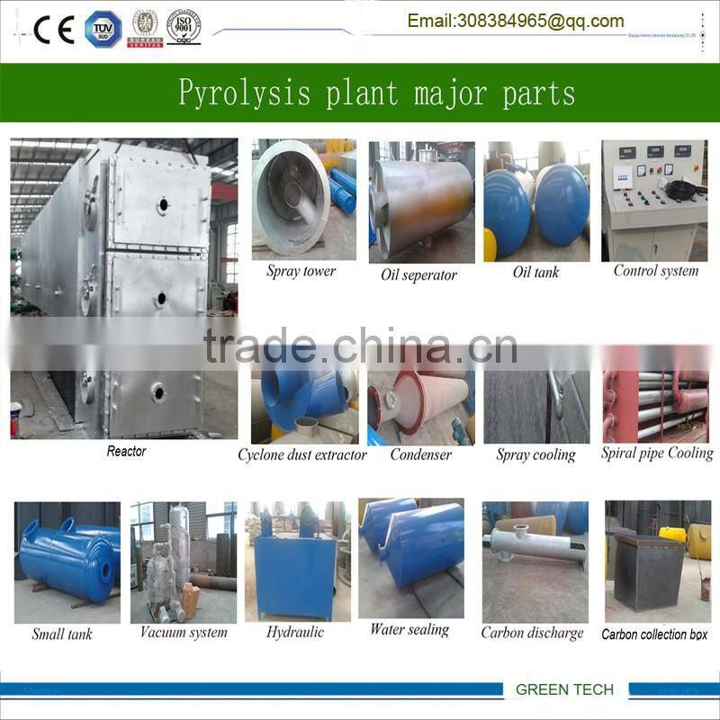 tire to fuel oil making pyrolysis machine 24hours-non stop large capacity