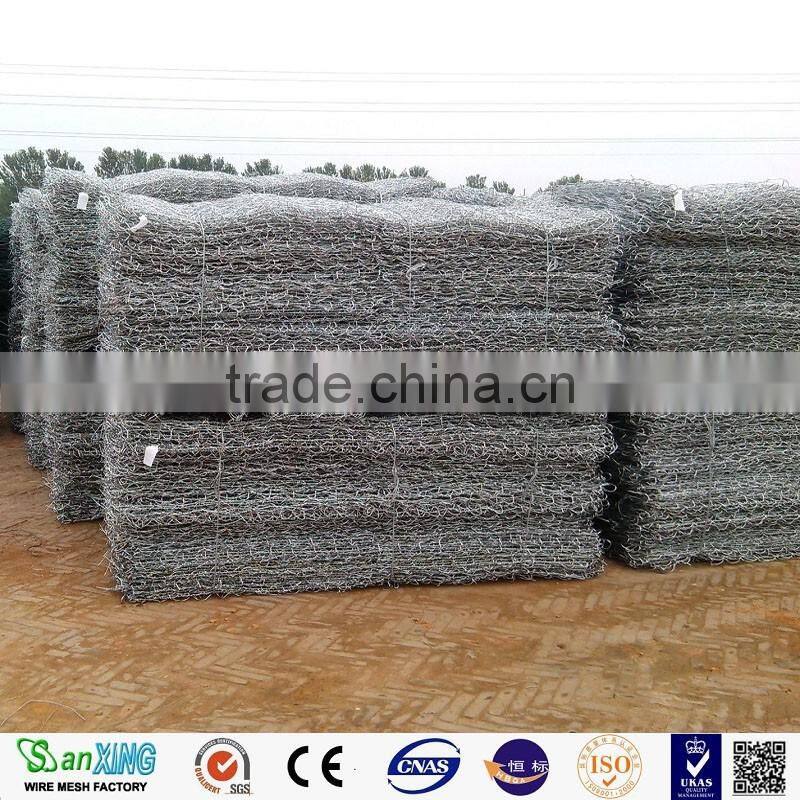 woven gabion mesh retaining walls stone box zinc coated