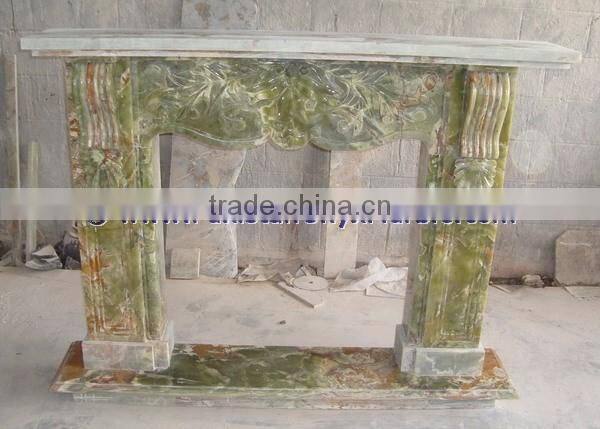 MODERN DESIGN AFGHAN GREEN JADE ONYX FIREPLACES