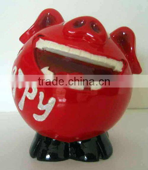 Artificial polyresin piggy coin box