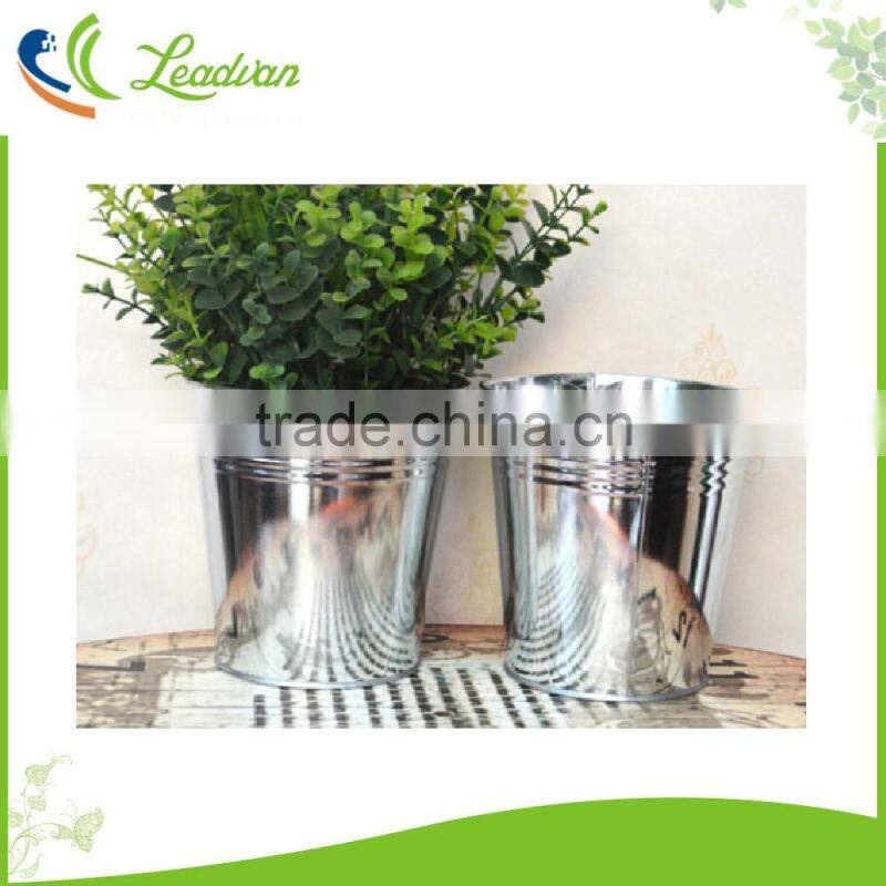 mini iron flower buckets with tray