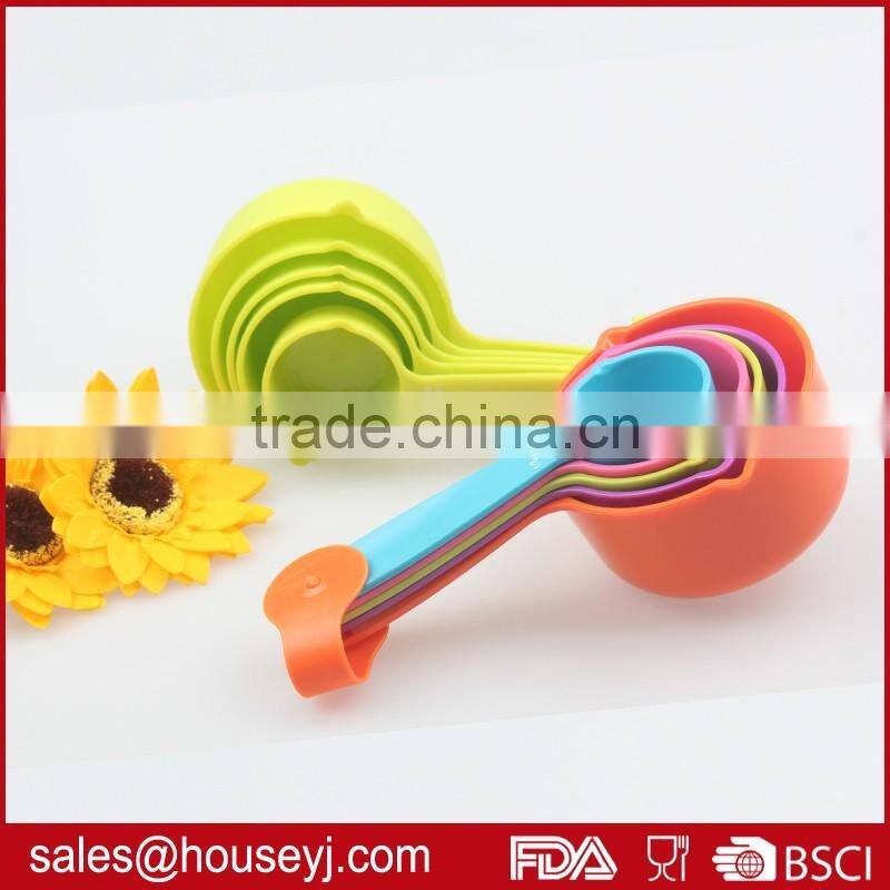 Set of 5pcs food grade plastic colorful measuring cup 30ml 60ml 80ml 125ml 250ml