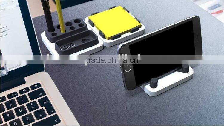 Creative Desktop Storage three-piece Simple Desk tool case memo paper box/phone dock/pencil vase