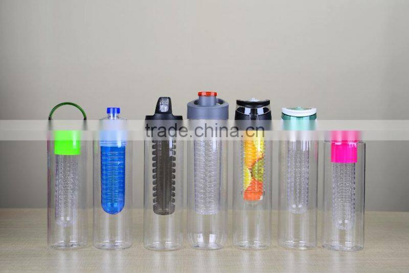 BPA-FREE Tritan Fruit Infuser Infusion Water Bottle for Naturally Flavored Fresh Drinking Bottles with Multi-Purpose Flip-top