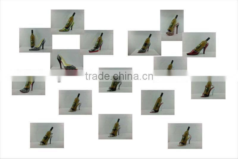 hot new products for 2014 high heel shoe wine bottle holder wine bottle sales wine rack