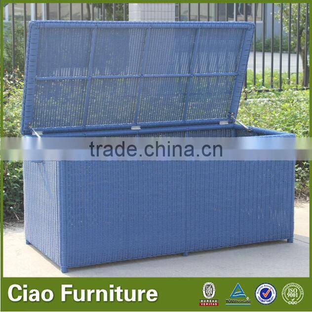 synthetic rattan cushion storage box