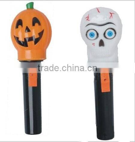 Hot sale plastic halloween pumpkin cute design led flashlight