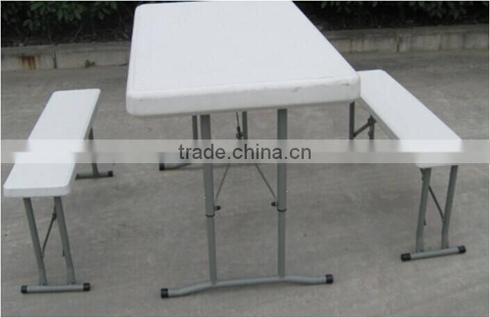 Leisure outdoor white plastic garden bench chair