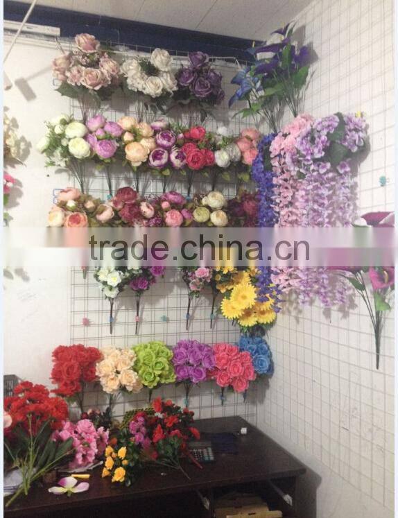 Artificial Hanging Flower Red Vines Silk Blossom for Home Wedding Decoration