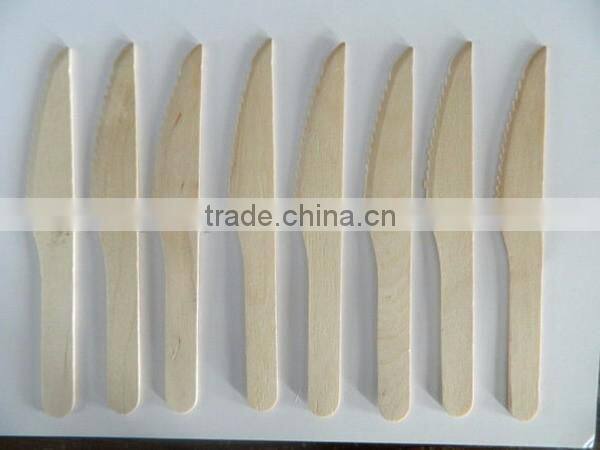 high quality free sample disposable wooden spoon fork knife for party events restaraunt made in China
