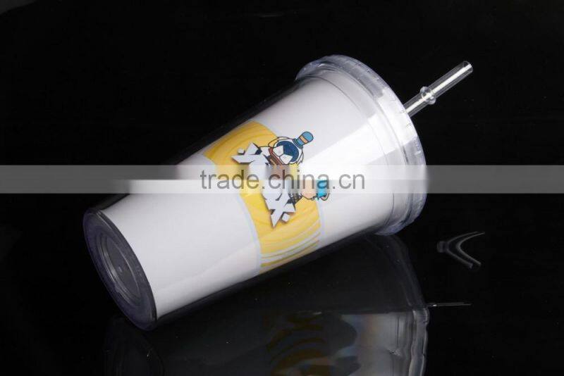 Clear Dome Lid Tumbler Double Wall