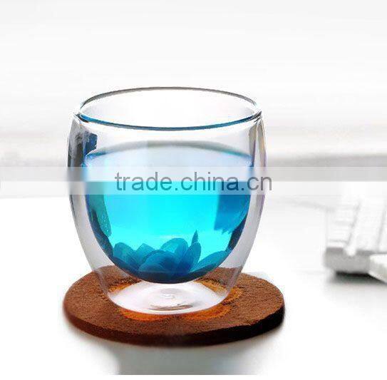 Hot selling borosilicate double walled glass bowls