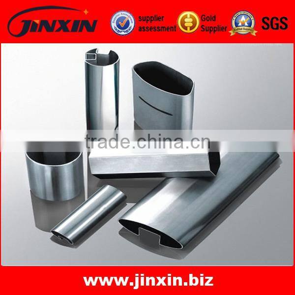Wrough Stainless Steel Oval U Channel Pipe / Inox Oval U Shape Slot Tube