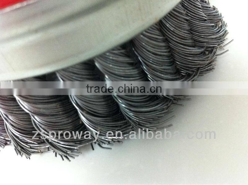 twist knotted wire bowl cup brushes