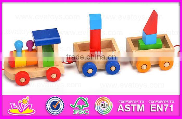 OEM welcome baby early learning toys wooden toy train,High quanlity children wooden toys train wholesale W05C024