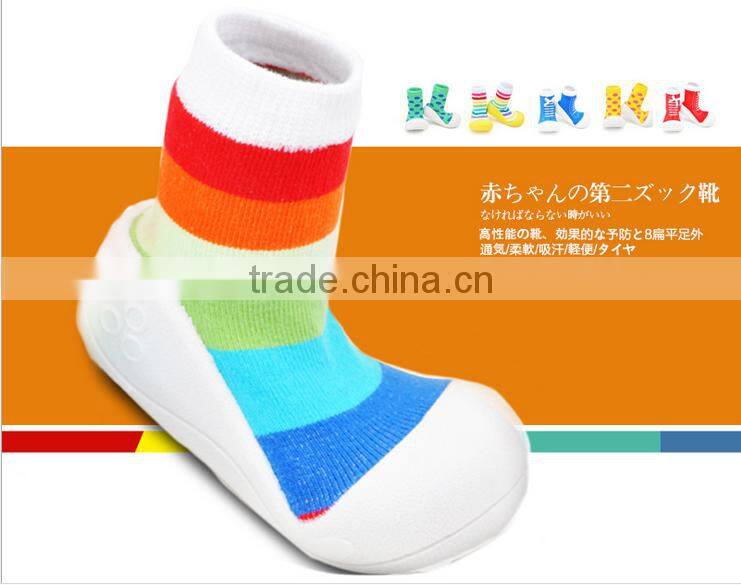 New trend of baby socks shoes baby toddler shoes slip model softy walking sock shoes
