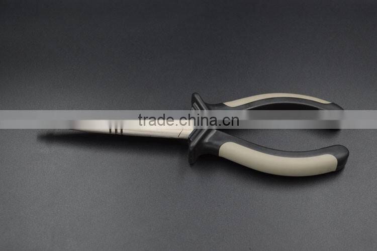 QJF-J36 Wholesale stainless steel fishing plier ,double color fishing plier with rubber handle