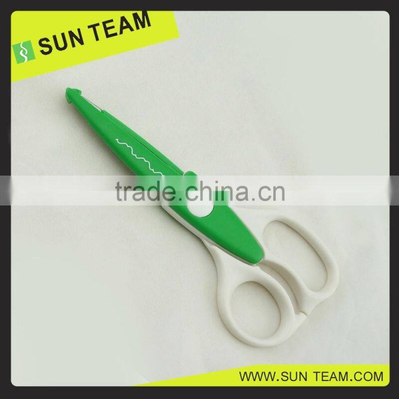 2016 NEW wholesale colorful zig zag shaped craft scissor