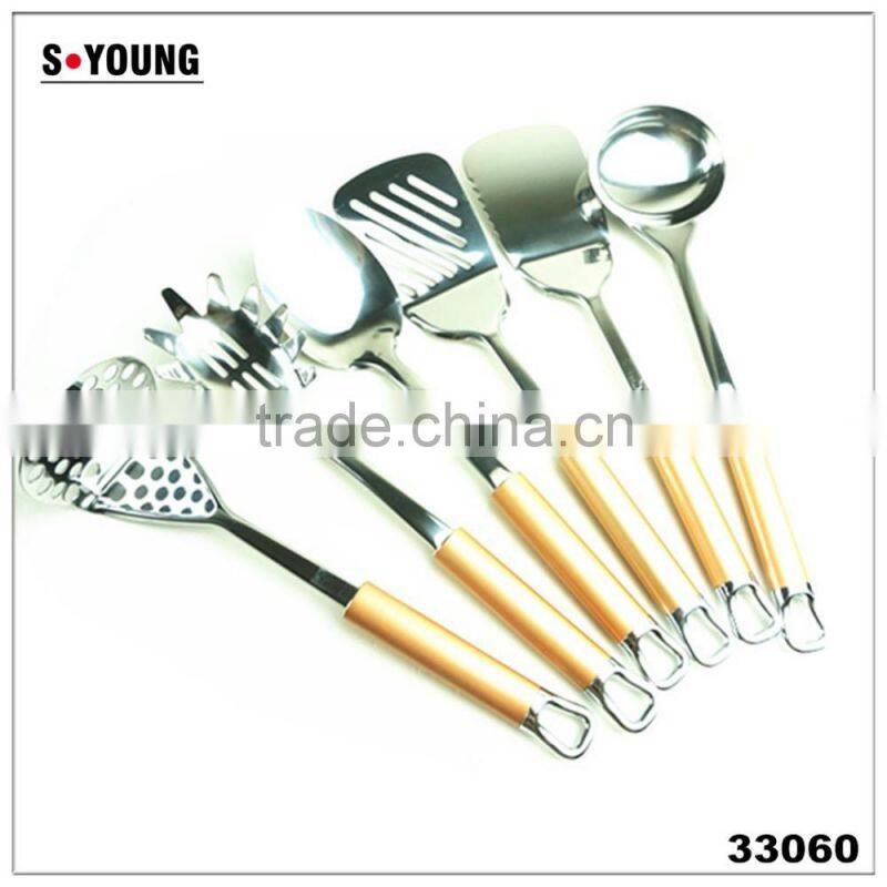 33060 stainless steel Kitchen Cooking Utensils with cover handle