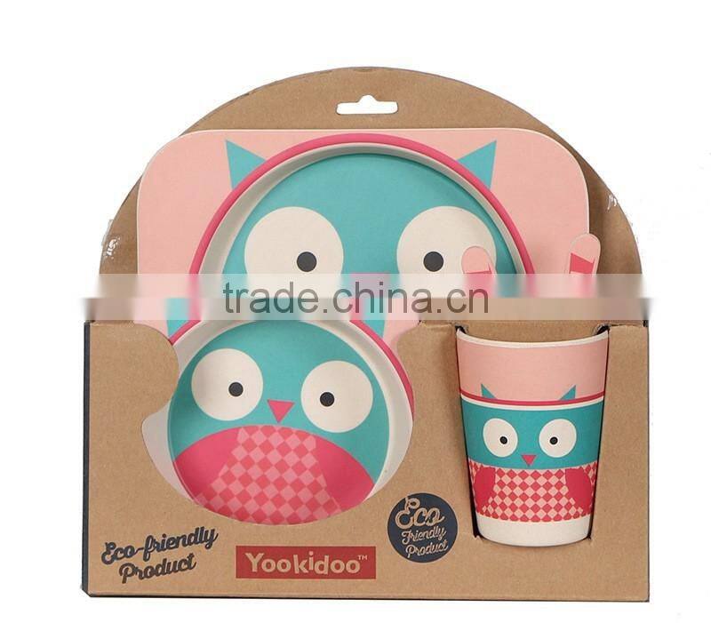 Bamboo Fiber Baby Tableware Set 5-piece