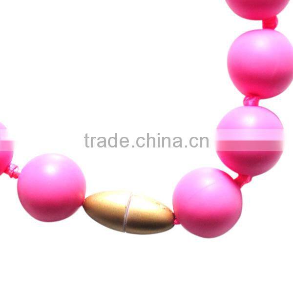 Fashion jewelry food grade baby silicone teething beads