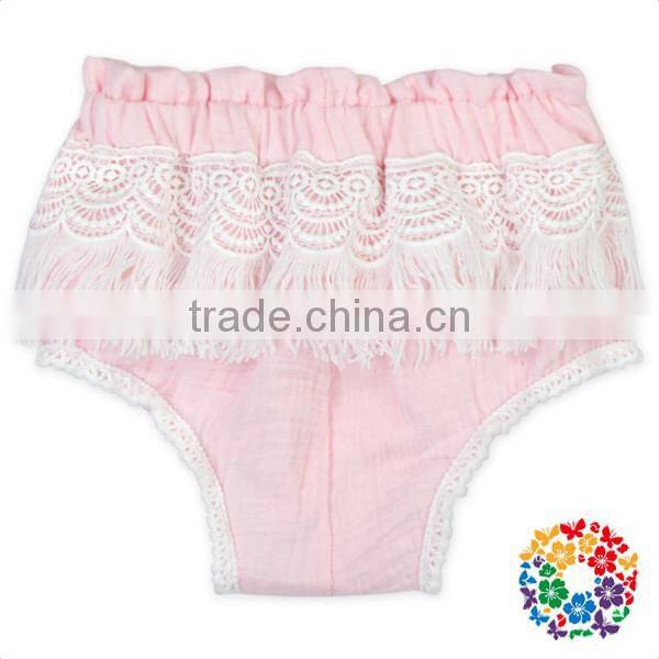 Plain Peach Diaper Cover With Lace Soft Touch 0-6 Years Old Bloomers Adorable Baby Girl Bloomers