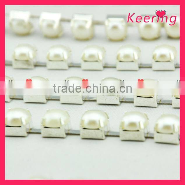 Keering white pearl cup chain in the bulk WRC-001