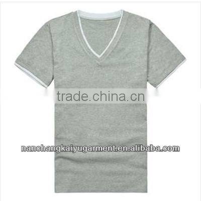 Men's Slim Tight Fitting Short Sleeve V-Neck T-Shirt In Nanchang