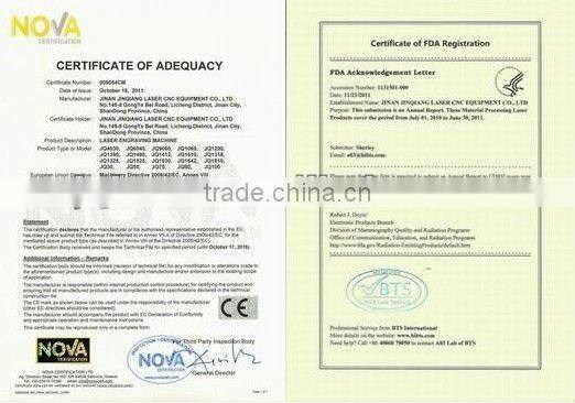 Mini laser engravering machine JQ4030 for acriic/glass/paper/leather