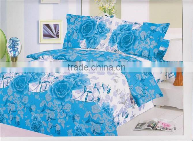 100%polyester digital printing luxury diamond velvet bedding set