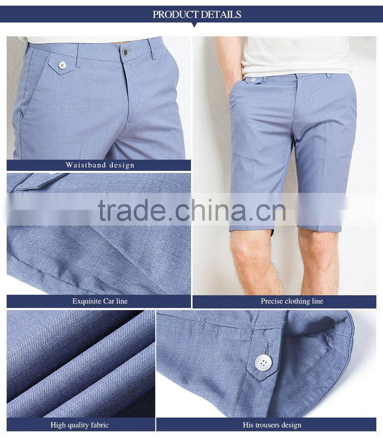 The British summer leisure Shorts Blue slim men pants trend custom made