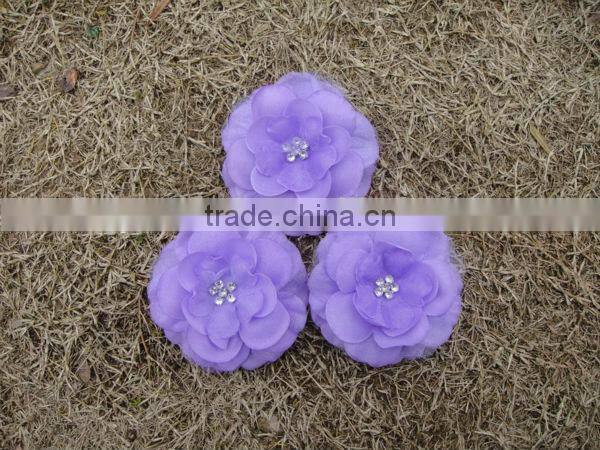 Hot Sale Peony Flower Artifial Flowers Accessory Handmade Artificial Fabric Peony Hair Flowers For Hair Dress Decoration