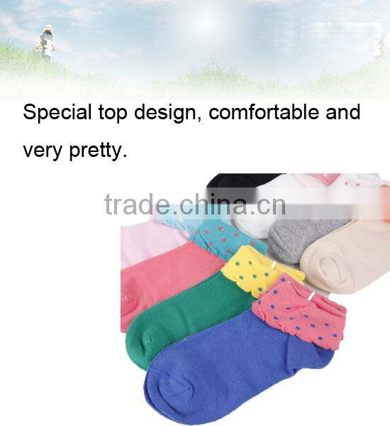 2014new fashion comfortable wholesale cotton ladies ankle socks