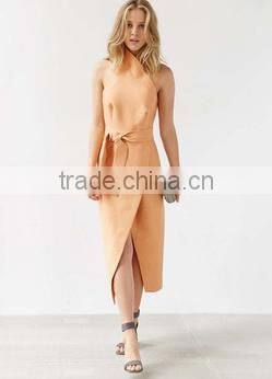 black easy casual women summer dress custom made