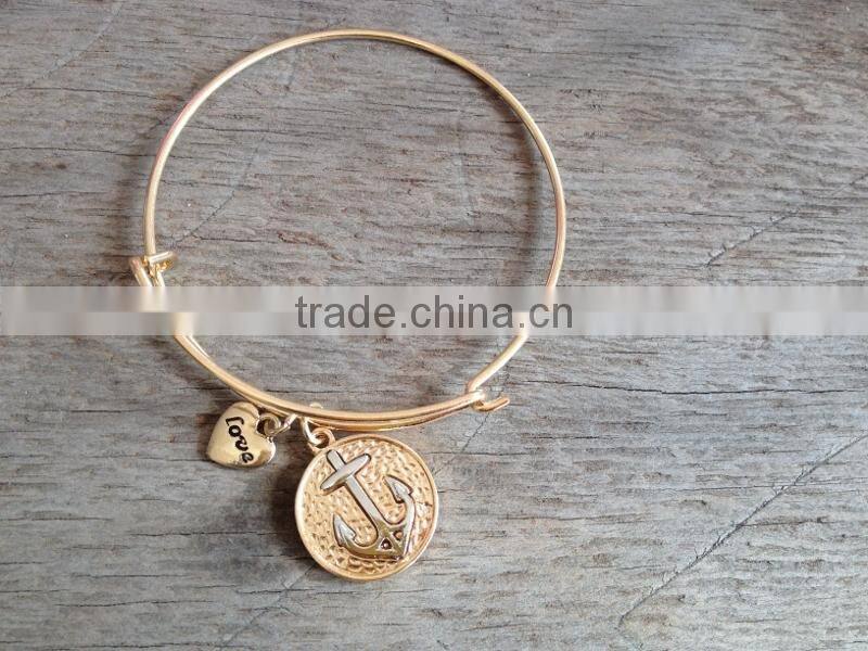 gold ocean theme charm elastic fabric knot bracelet ribbon hair ties ponytail holder Knotted Hair Ties Yoga Hair Ties